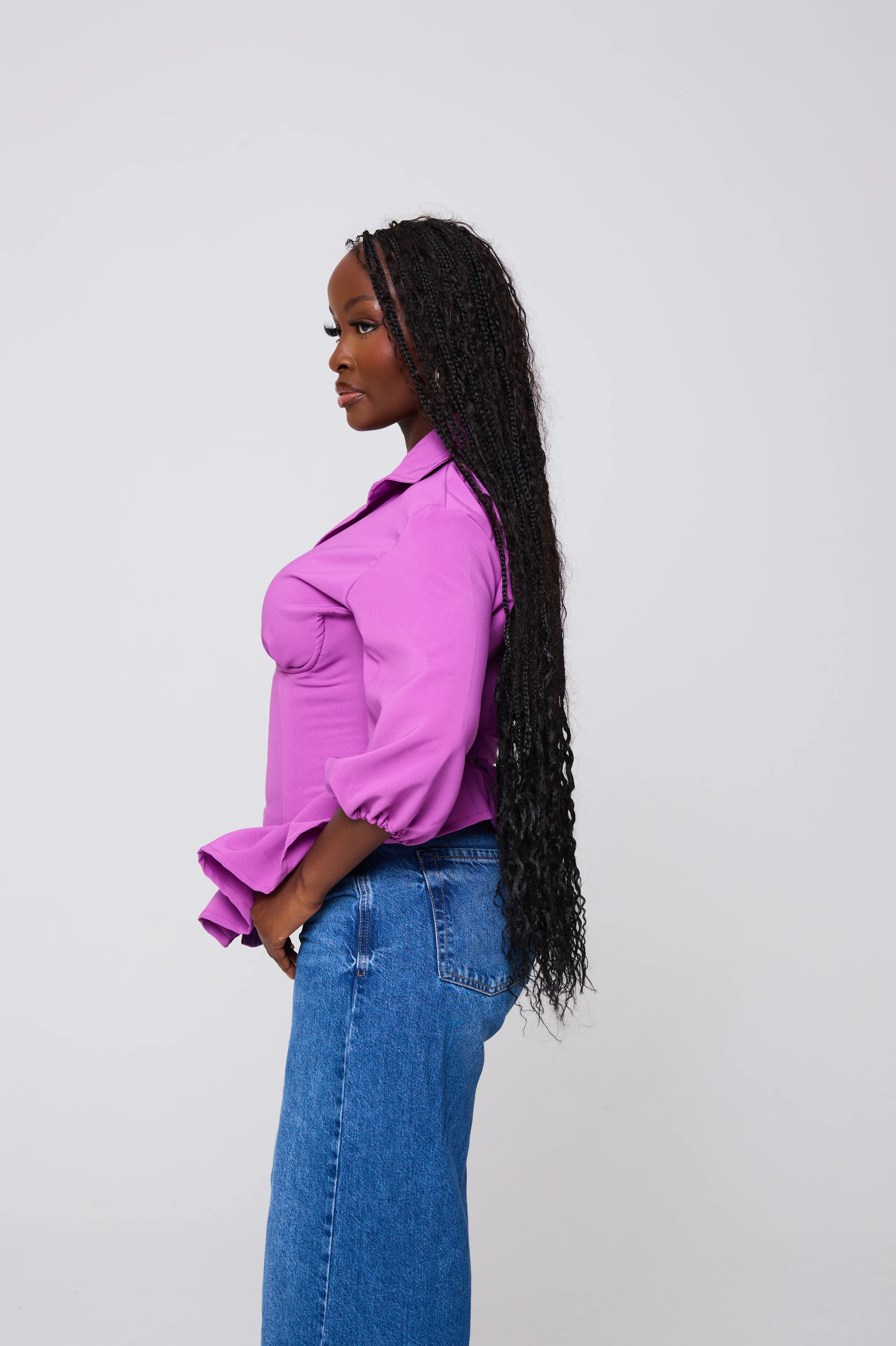 Fatoumata Back Corset Top in Olive Green - Image 20